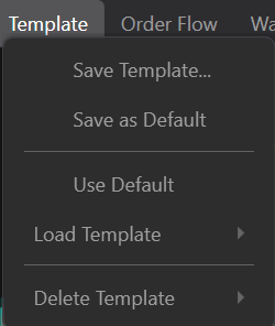 Il menu Template.
