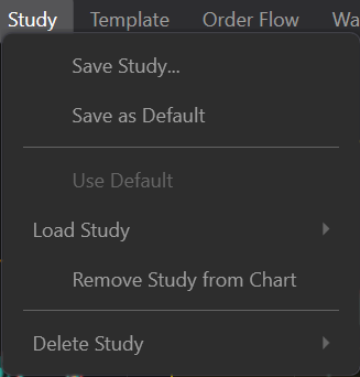 The Study menu.